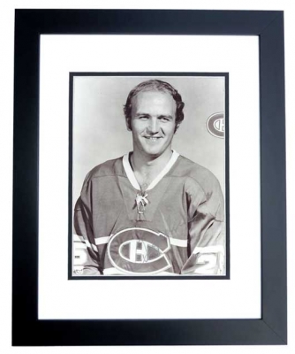 Jacques LeMaire Autographed Montreal Canadians 8x10 Photo BLACK CUSTOM FRAME - Hall of Famer
