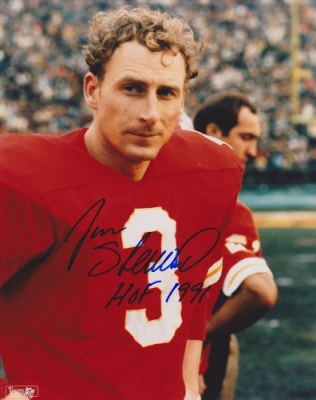 Jan Stenerud Autographed Kansas City Chiefs 8x10 Photo with Hall of Fame Inscription
