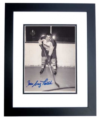 Jean-Guy Talbot Autographed Montreal Canadians 8x10 Photo BLACK CUSTOM FRAME
