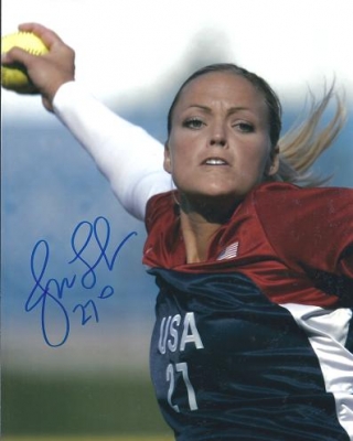 Jennie Finch Autographed Softball 8x10 Photo
