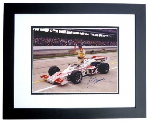 Jerry Sneva Autographed Racing 8x10 Photo BLACK CUSTOM FRAME
