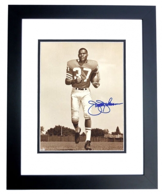 Jimmy Johnson Autographed San Francisco 49ers 8x10 Photo BLACK CUSTOM FRAME - Hall of Famer
