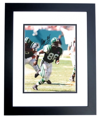 Johnny Mitchell Autographed New York Jets 8x10 Photo BLACK CUSTOM FRAME 

