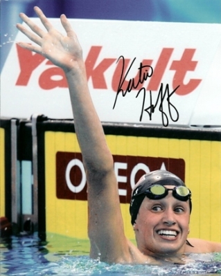 Katie Hoff Autographed 8x10 Olympic Photo

