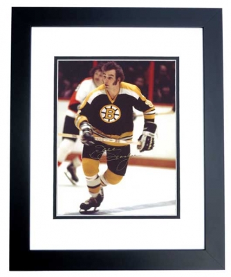 Ken Hodge Autographed Boston Bruins 8x10 Photo BLACK CUSTOM FRAME
