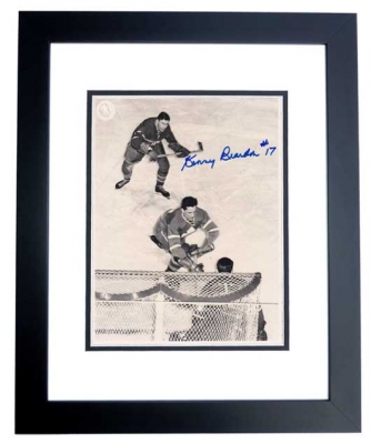 Kenny Reardon Autographed Montreal Canadians 8x10 Photo BLACK CUSTOM FRAME - Deceased Hall of Famer
