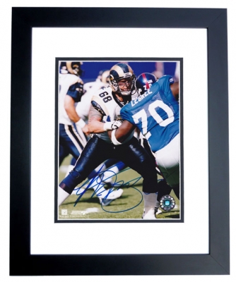 Kyle Turley Autographed St. Louis Rams 8x10 Photo BLACK CUSTOM FRAME
