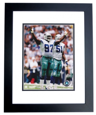LaRoi Glover Autographed Dallas Cowboys 8x10 Photo BLACK CUSTOM FRAME
