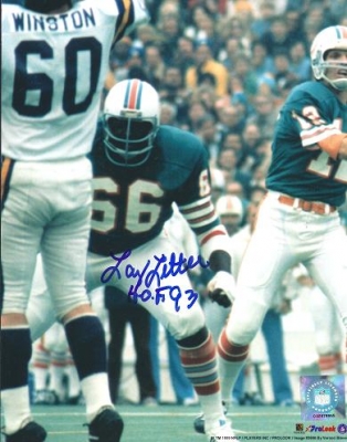 Larry Little Autographed Miami Dolphins 8x10 Photo ~ Hall of Famer
