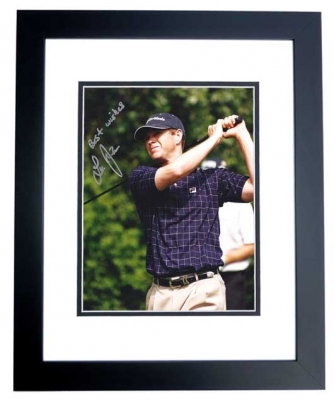 Lee Janzen Autographed Golf 8x10 Photo BLACK CUSTOM FRAME

