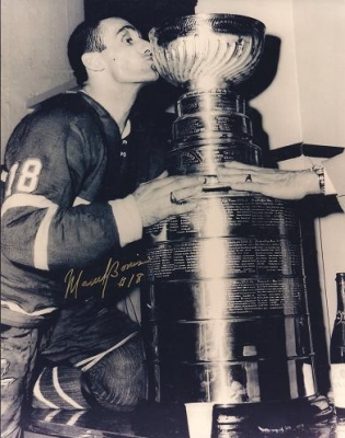 Marcel Bonnin Autographed Stanley Cup 8x10 Photo ~ Hall of Famer
