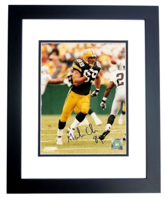 Mark Chmura Autographed Green Bay Packers 8x10 Photo BLACK CUSTOM FRAME
