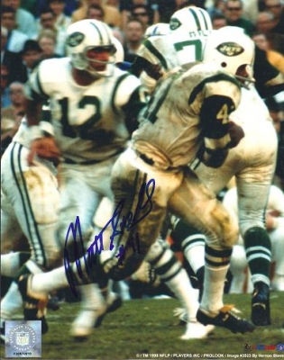 Matt Snell Autographed New York Jets 8x10 Photo ~ Hall of Famer
