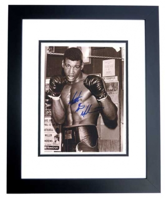 Matthew Saad Muhhamad Autographed Boxing 8x10 Photo BLACK CUSTOM FRAME
