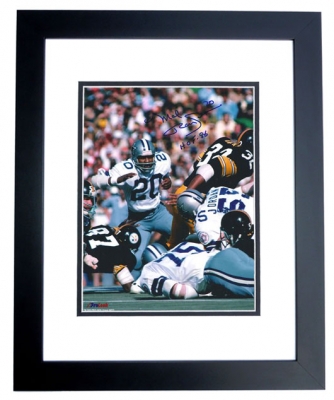 Mel Renfro Autographed Dallas Cowboys 8x10 Photo BLACK CUSTOM FRAME - Hall of Famer

