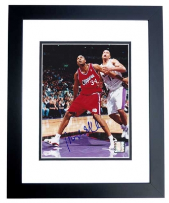 Michael Olakandi Autographed Los Angeles Clippers 8x10 Photo BLACK CUSTOM FRAME
