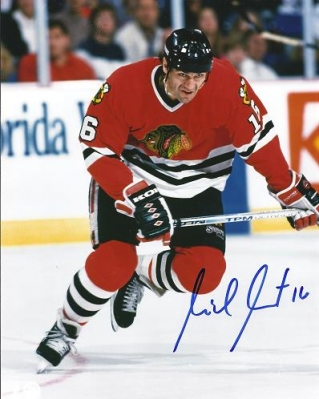 Michel Goulet Autographed Chicago Blackhawks 8x10 Photo ~ Hall of Famer

