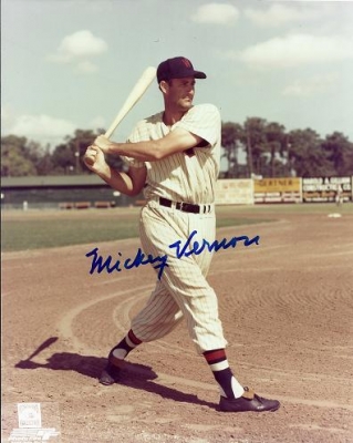 Mickey Vernon Autographed Washington Senators 8x10 Photo
