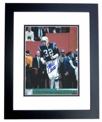 Mike Curtis Autographed Baltimore Colts 8x10 Photo BLACK CUSTOM FRAME 
