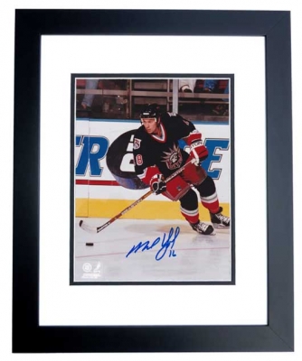 Mike York Autographed New York Rangers 8x10 Photo BLACK CUSTOM FRAME
