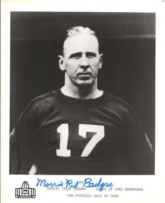 Morris "Red" Badgro Autographed New York Giants 8x10 Photo ~ Hall of Famer
