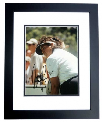 Nancy Lopez Autographed LPGA 8x10 Photo BLACK CUSTOM FRAME
