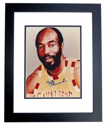 Nate Thurmond Autographed Cleveland Cavaliers 8x10 Photo BLACK CUSTOM FRAME
