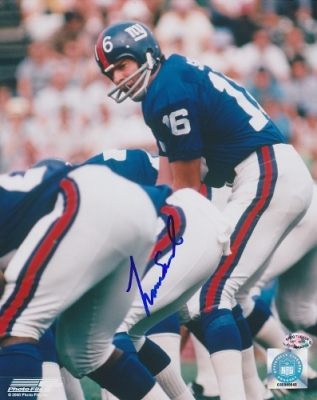 Norm Snead Autographed New York Giants 8x10 Photo
