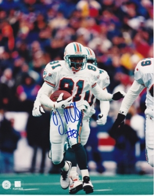 OJ McDuffie Autographed Miami Dolphins 8x10 Photo
