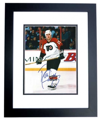 Pat Falloon Autographed Philadelphia Flyers 8x10 Photo BLACK CUSTOM FRAME
