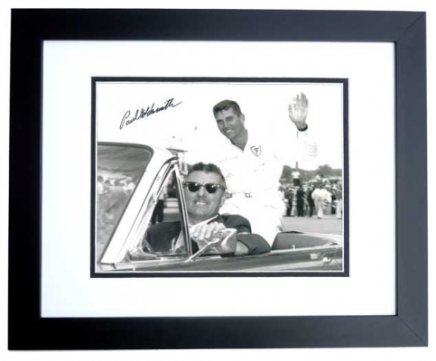 Paul Goldsmith Autographed Racing 8x10 Photo BLACK CUSTOM FRAME
