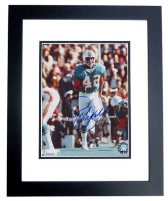 Paul Warfield Autographed Miami Dolphins 8x10 Photo BLACK CUSTOM FRAME - Hall of Famer
