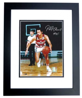 Phil Chemier Autographed Washington Bullets 8x10 Photo BLACK CUSTOM FRAME
