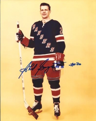 Phil Goyette Autographed New York Rangers 8x10 Photo
