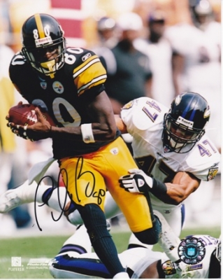 Plaxico Burress Autographed Pittsburgh Steelers 8x10 Photo 
