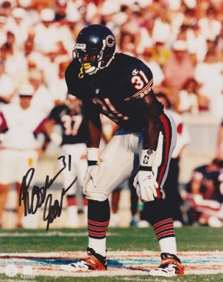 Rashaan Salaam Autographed Chicago Bears 8x10 Photo - 1994 Heisman Trophy Winner
