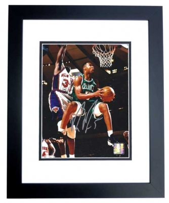 Ray Mercer Autographed Boston Celtics 8x10 Photo BLACK CUSTOM FRAME
