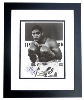 Renaldo Snipes Autographed Boxing 8x10 Photo BLACK CUSTOM FRAME
