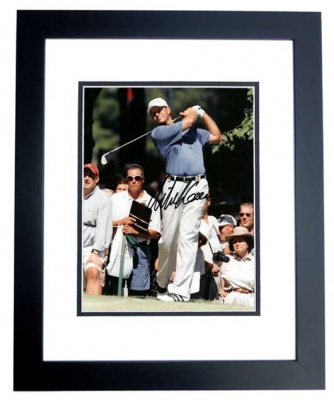 Retief Goosen Autographed Golf 8x10 Photo BLACK CUSTOM FRAME
