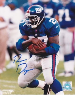 Ron Dayne Autographed New York Giants 8x10 Photo - 1999 Heisman Trophy Winner
