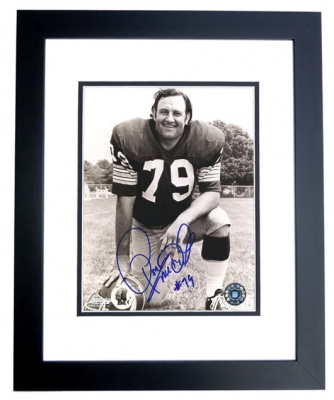 Ron McDole Autographed Washington Redskins 8x10 Photo BLACK CUSTOM FRAME 
