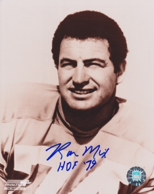 Ron Mix Autographed San Diego Chargers 8x10 Photo with Hall of Fame Inscription
