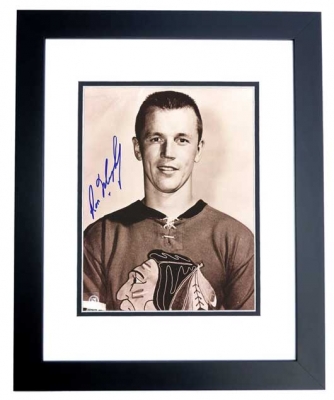 Ron Murphy Autographed Chicago Blackhawks 8x10 Photo BLACK CUSTOM FRAME
