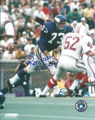 Ron Yary Autographed Los Angeles Rams 8x10 Photo ~ Hall of Famer
