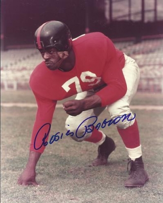 Rosie Brown Autographed New York Giants 8x10 Photo
