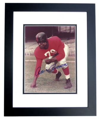 Rosie Brown Autographed New York Giants 8x10 Photo BLACK CUSTOM FRAME
