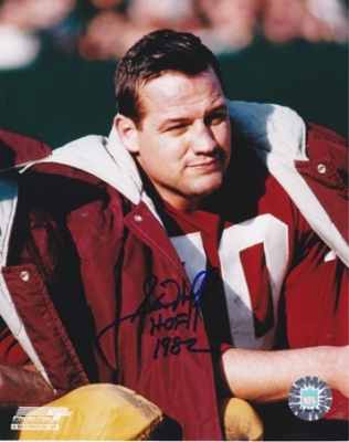 Sam Huff Autographed Washington Redskins 8x10 Photo with Hall of Fame Inscription
