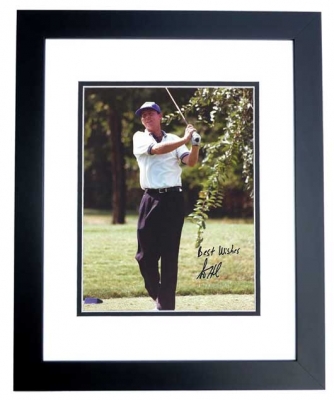 Scott Hoch Autographed Golf 8x10 Photo BLACK CUSTOM FRAME
