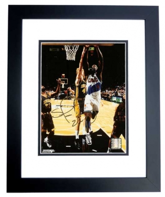 Shawn Kemp Autographed Cleveland Cavaliers 8x10 Photo BLACK CUSTOM FRAME
