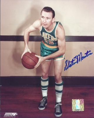 Slater Martin Autographed Lakers 8x10 Photo ~ Hall of Famer
